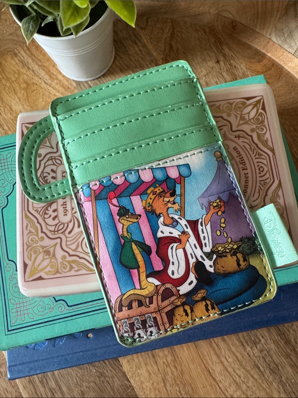 Loungefly Robin Hood mint Green Leather Card Wallet